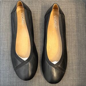 Vionic Carroll Women's Black Ballet Flats size 8